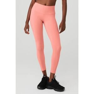 Alo Yoga Women’s Size L Cosmic Gray High Waisted Airlift Brushed Leggings B163